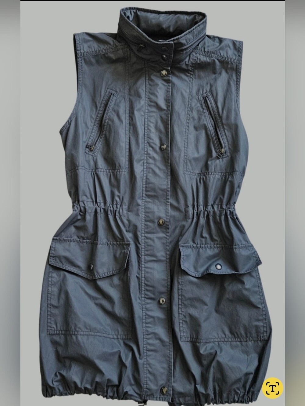 Banana Republic Charcoal Gray Sleeveless Utility Dress